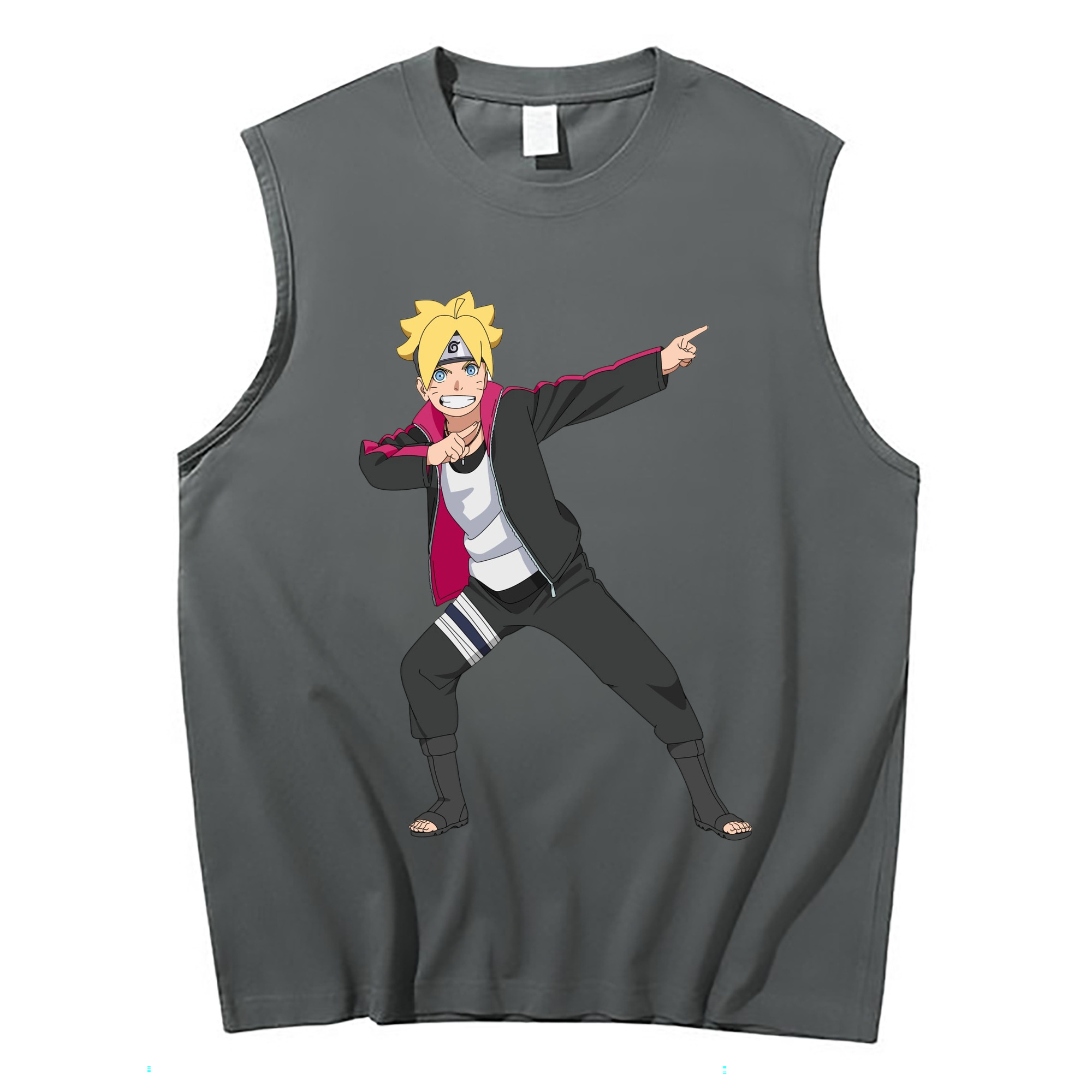 （画像用） NARUTO -ナルト- うずまき ボルト Uzumaki Boruto コットン100％タンクトップ（フロントプリント）